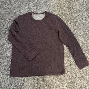 Eddie Bauer Men's Burgundy Long Sleeve Tee